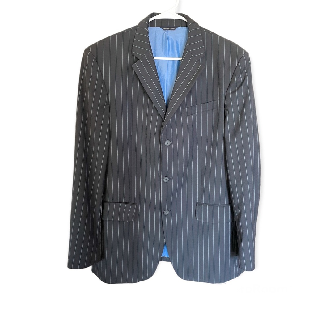 Banana Republic Modern Pin Striped Blazer Jacket sz 42